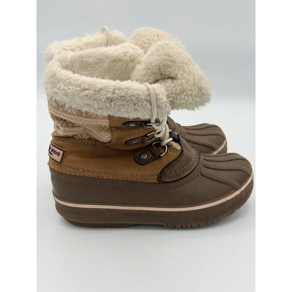 Snow Boot LONDON FOG Collection Youth US Size 13 LFK004 Lil Tottenham Brown Pink